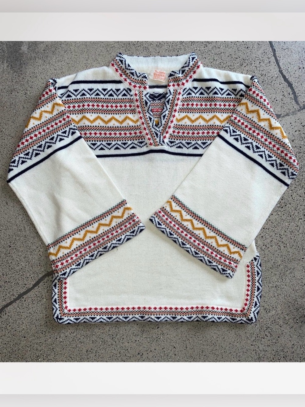 Vintage 70’s Fair Isle Pullover Sweater